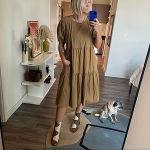 Everlane tiered hazel dress, size 6